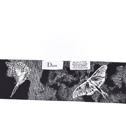 Christian Dior Silk Toile De Jouy Tropicalia Mitzah Scarf Black 2 of 5
