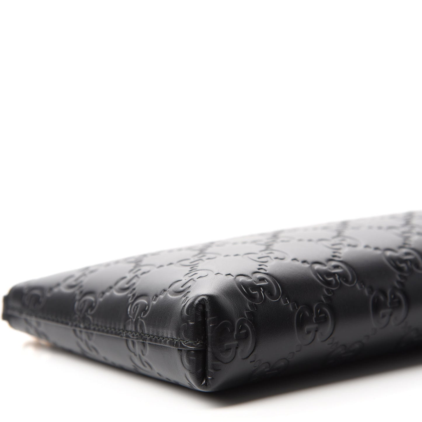 Guccissima Signature Wrist Wallet Black