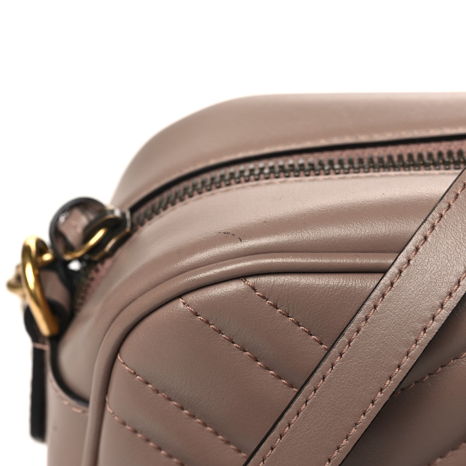 Gucci Calfskin Matelasse Small GG Marmont Chain Shoulder Bag Porcelain Rose 11 of 11