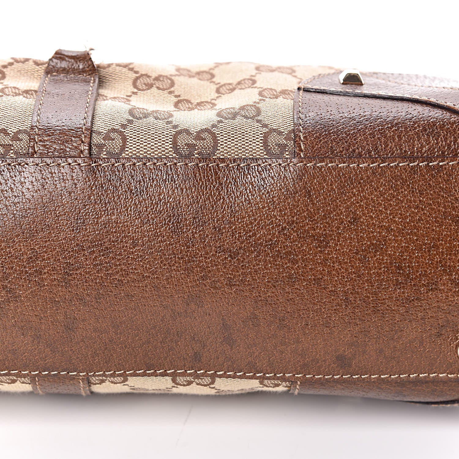 Gucci Monogram Calfskin Large Bardot Shoulder Bag Brown 19 of 20