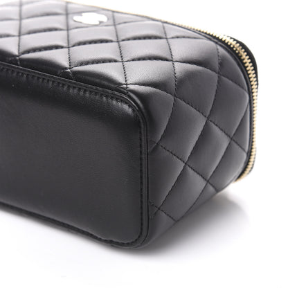 Chanel Lambskin Quilted Small Vanity Case With Chain Black 9 of 11