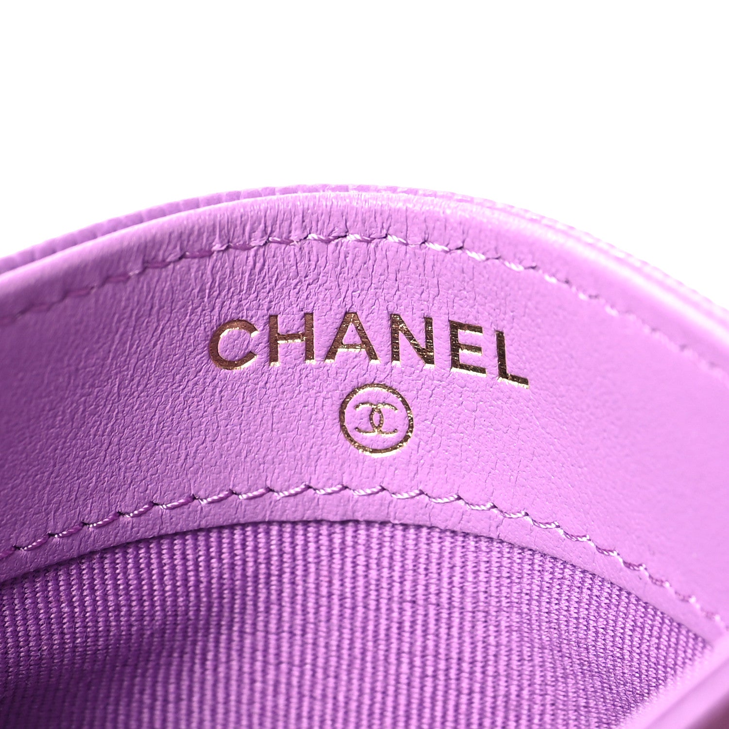 Chanel Caviar Quilted Card Holder Purple 6 of 12