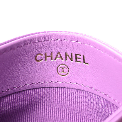 Chanel Caviar Quilted Card Holder Purple 6 of 12