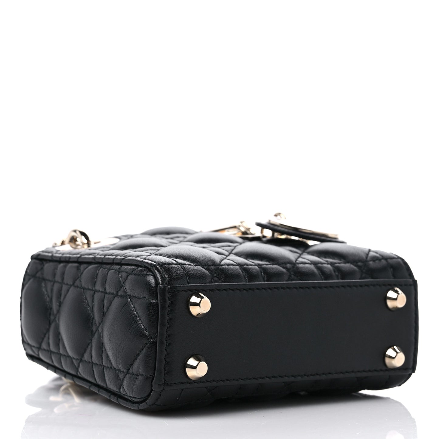 Lambskin Cannage Micro Lady Dior Black