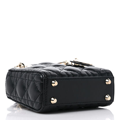 Christian Dior Lambskin Cannage Micro Lady Dior Black 4 of 10