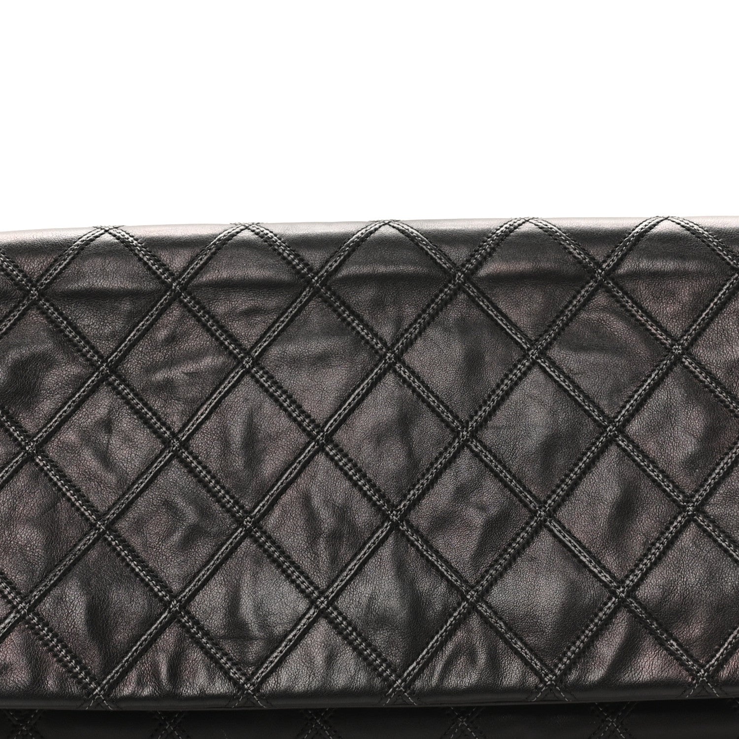 Chanel Calfskin Stitched Thin City Clutch Black 9 of 10