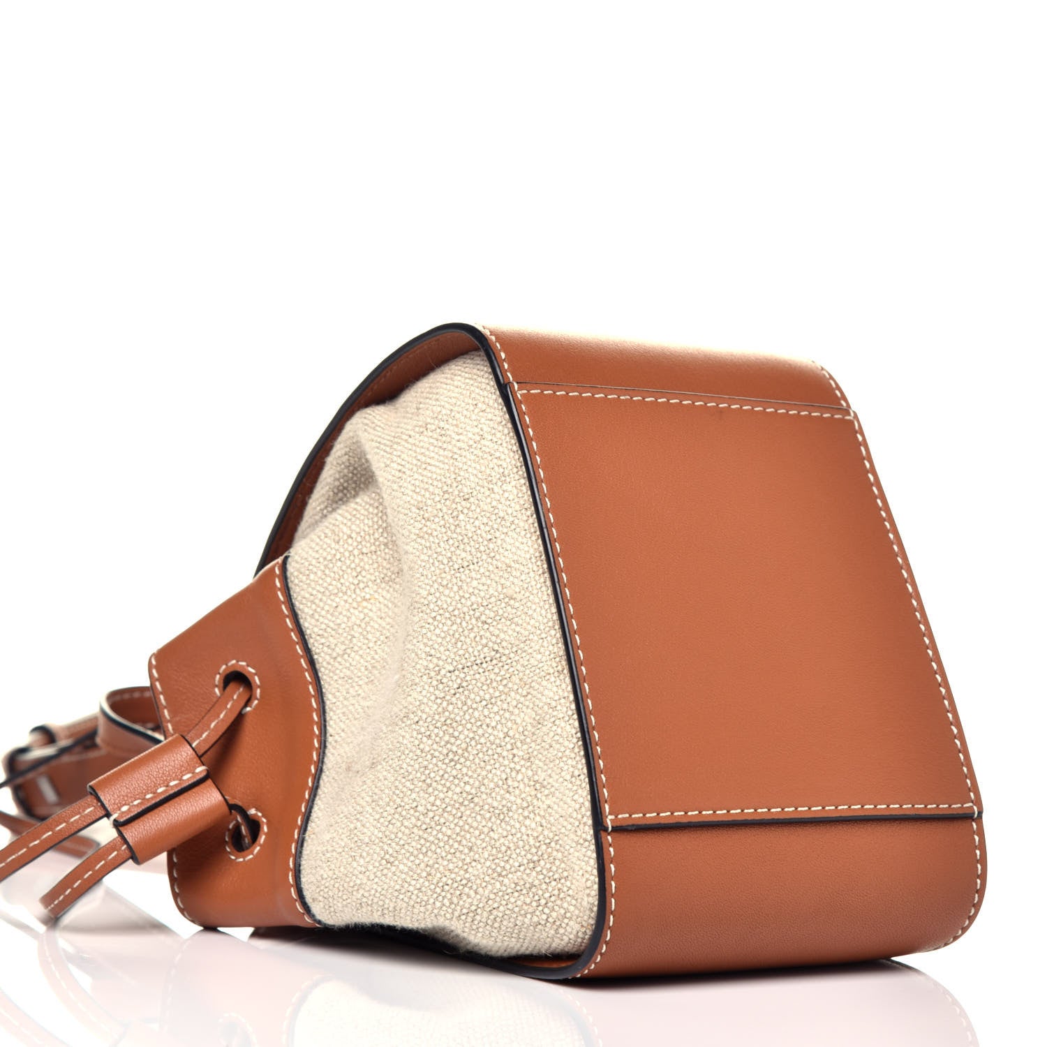 Loewe Calfskin Canvas Mini Hammock Shoulder Bag Natural Tan 8 of 9