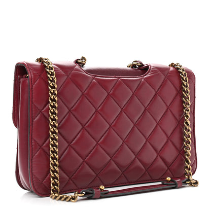 Chanel Calfskin Quilted Large Perfect Edge Flap Burgundy 2 of 11