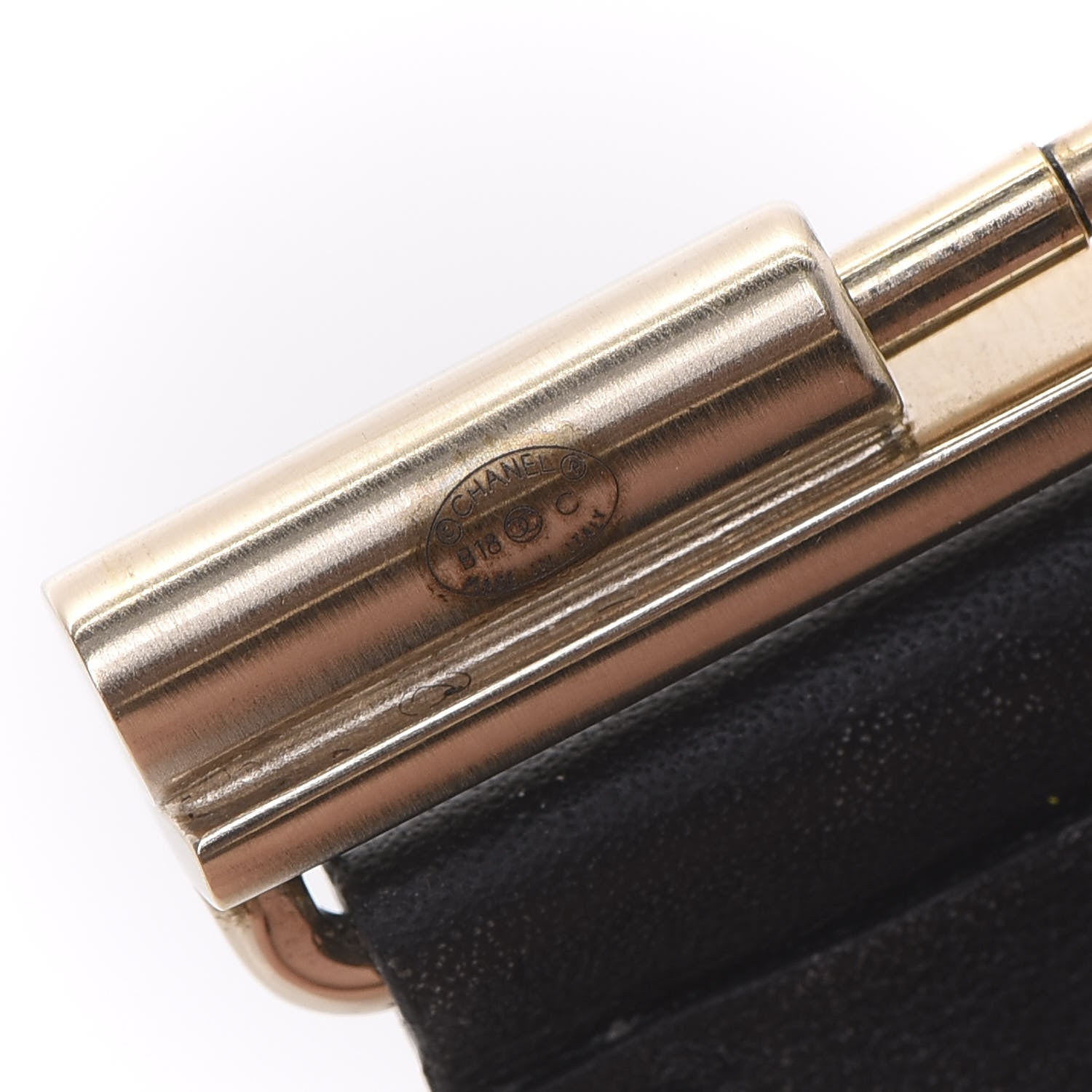 Chanel Calfskin CC Wide Cuff M Black 4 of 5