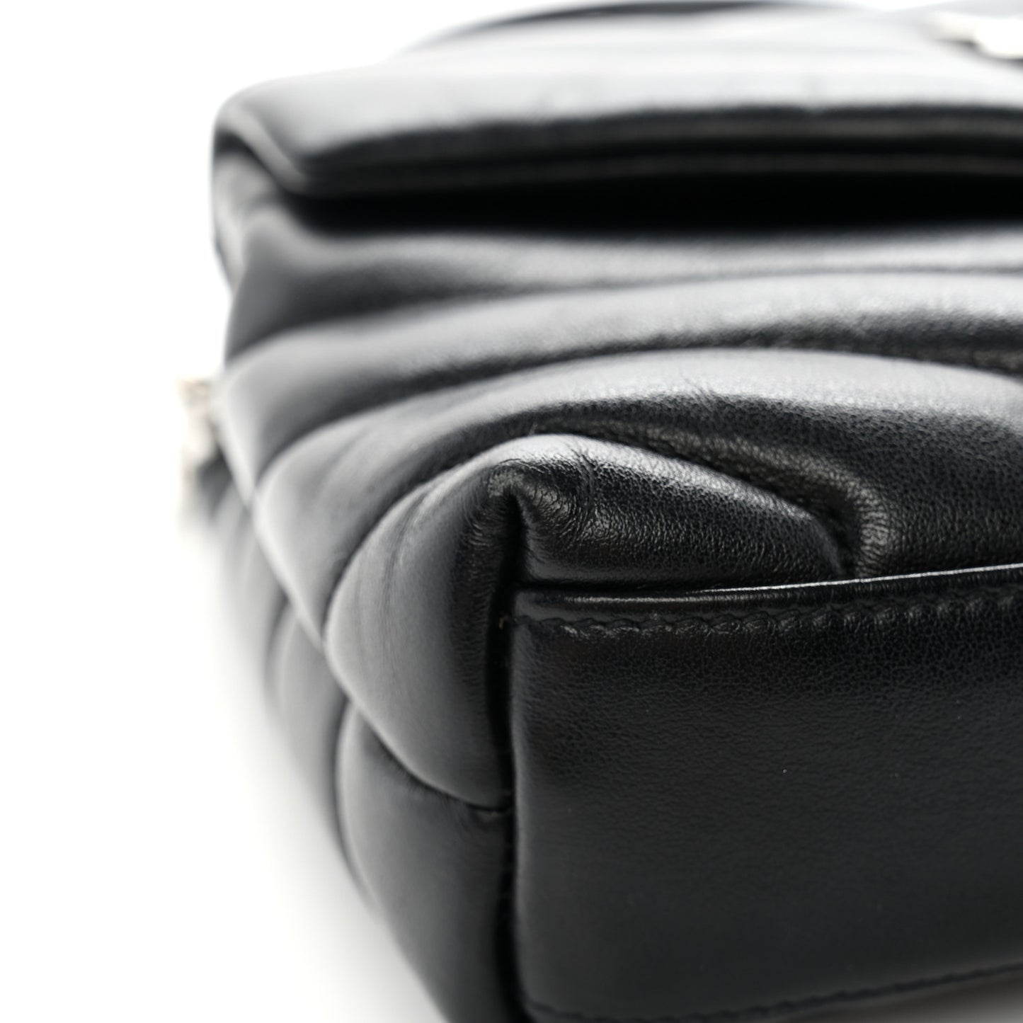 Calfskin Y Quilted Monogram Toy Loulou Crossbody Bag Black