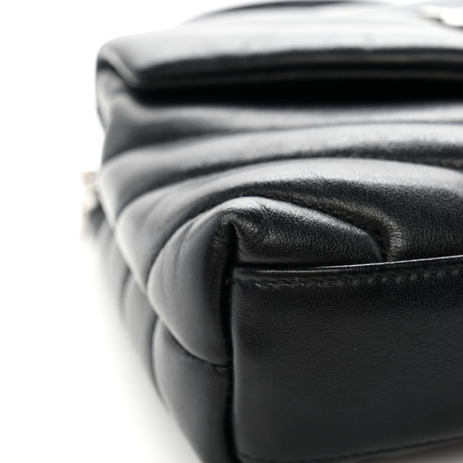 Saint Laurent Calfskin Y Quilted Monogram Toy Loulou Crossbody Bag Black 12 of 13