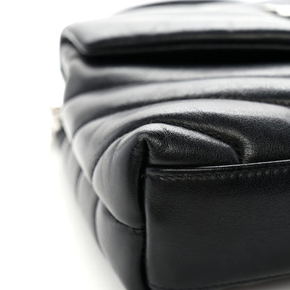 Saint Laurent Calfskin Y Quilted Monogram Toy Loulou Crossbody Bag Black 12 of 13