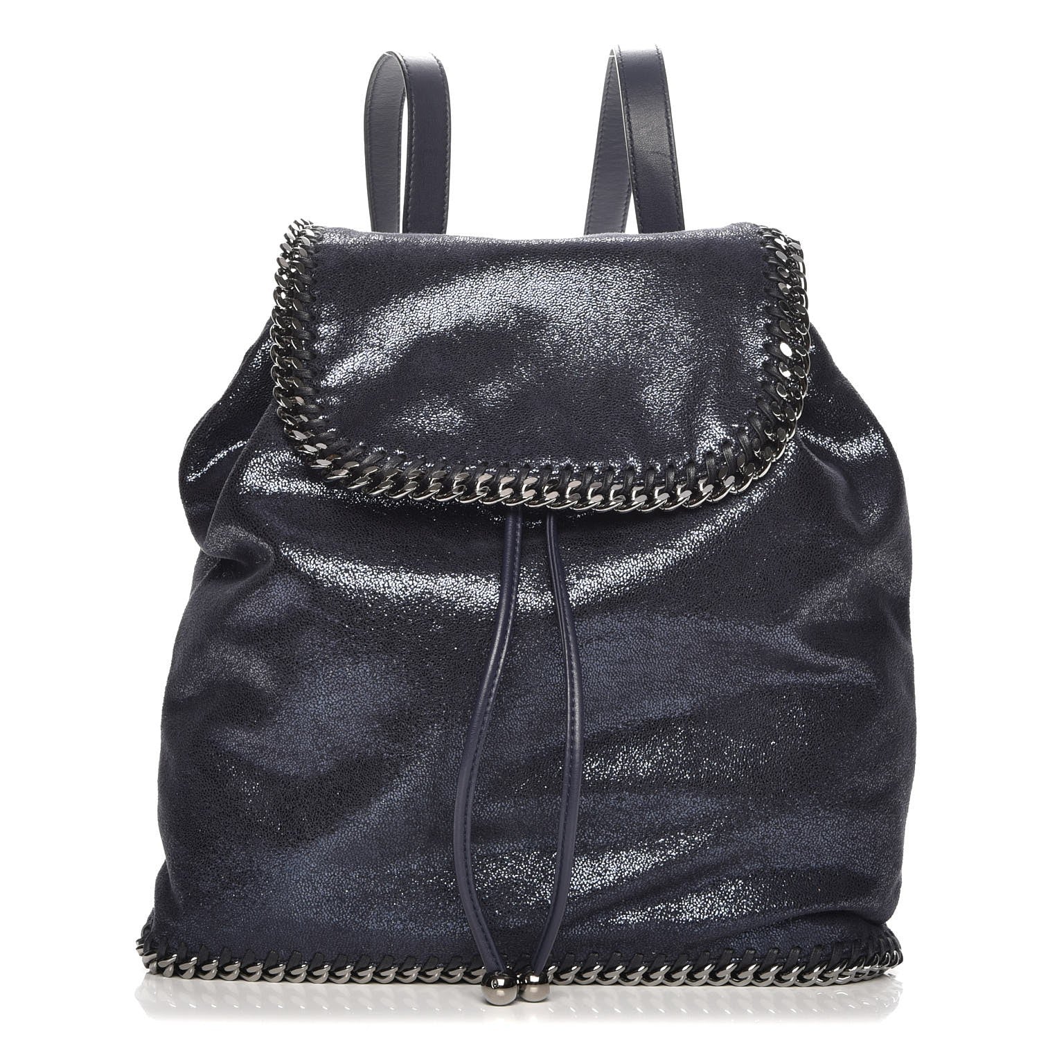 Stella McCartney Shaggy Deer Falabella Backpack Metallic Blue 1 of 7