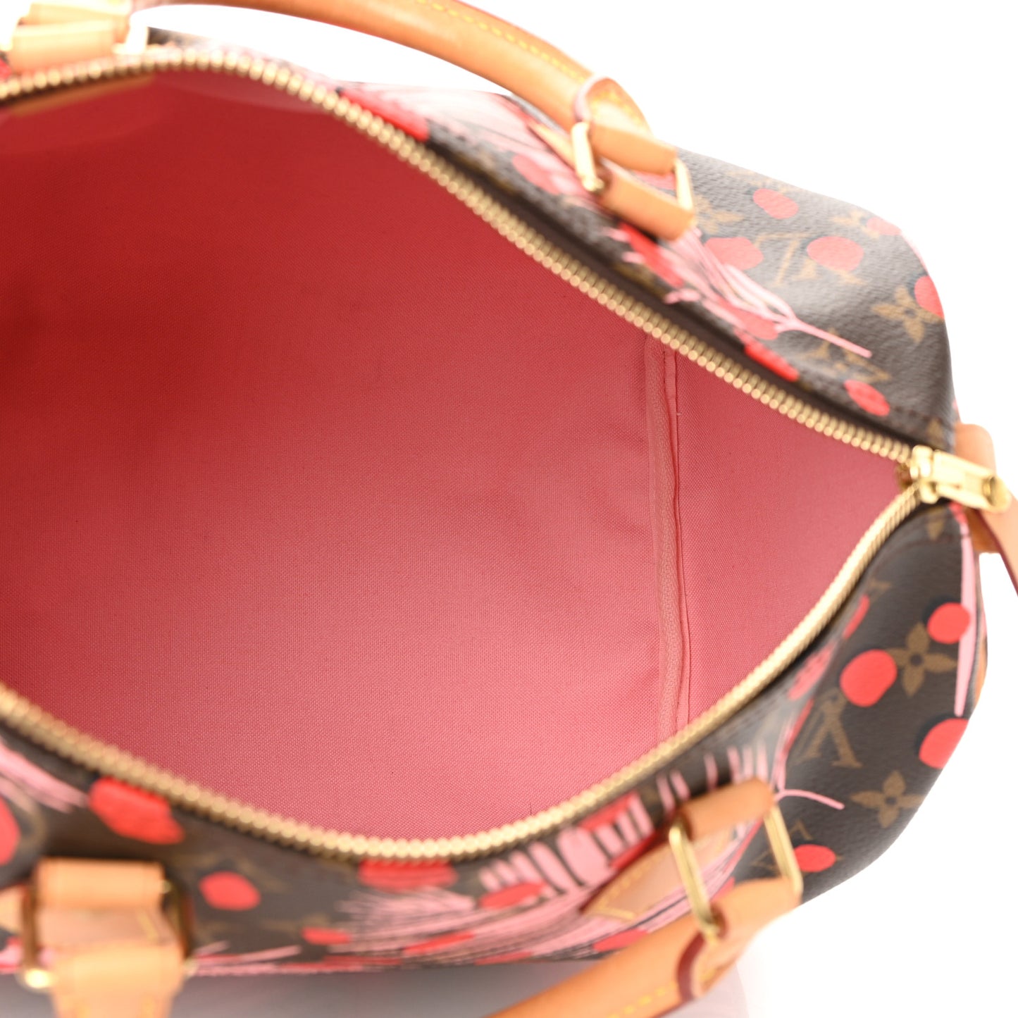 Monogram Jungle Dots Speedy 30 Sugar Pink Poppy