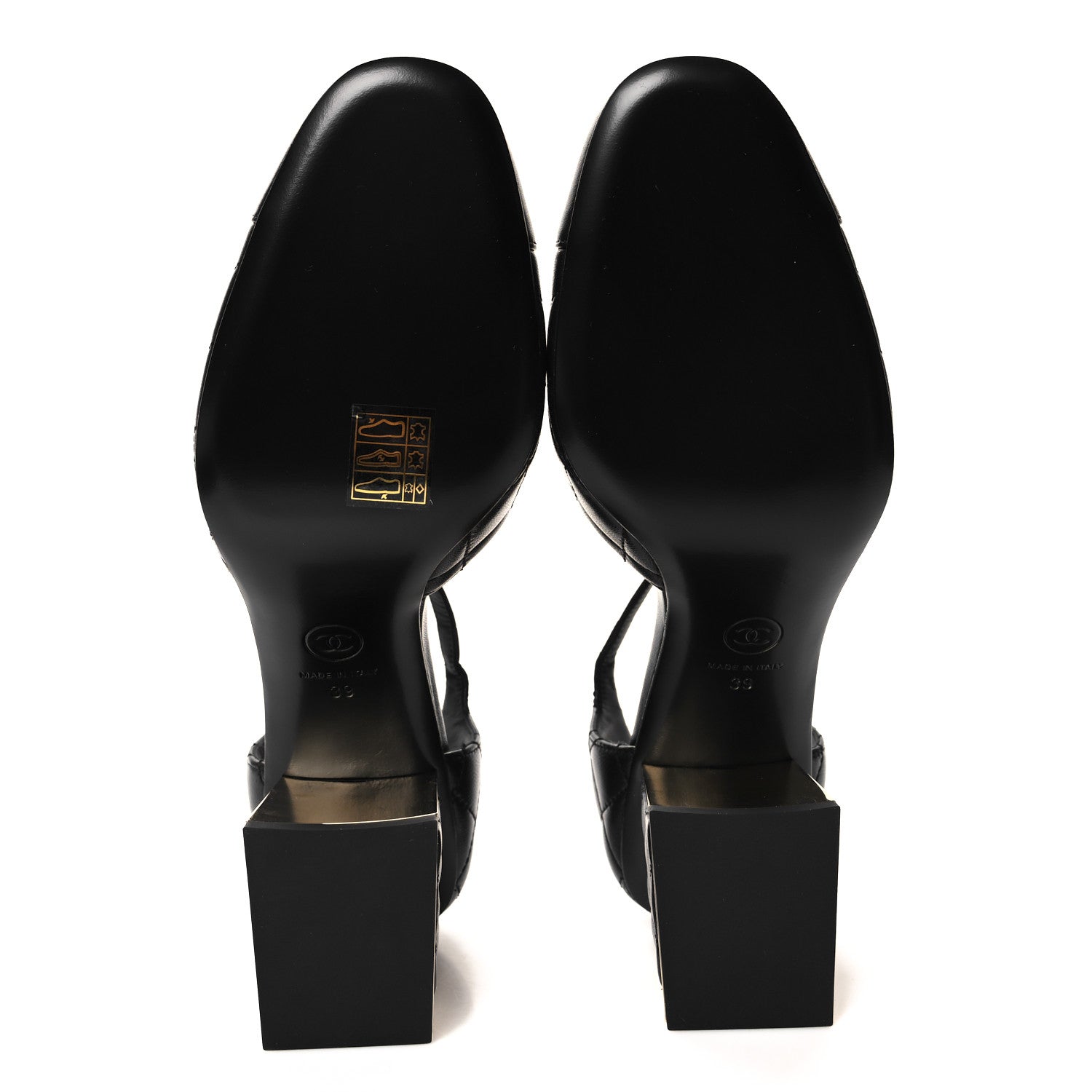 Chanel Lambskin Quilted Cap Toe Mary Jane Pumps 39 Black 5 of 9