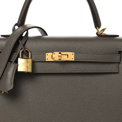 Hermes Epsom Kelly Sellier 25 Etain 8 of 14