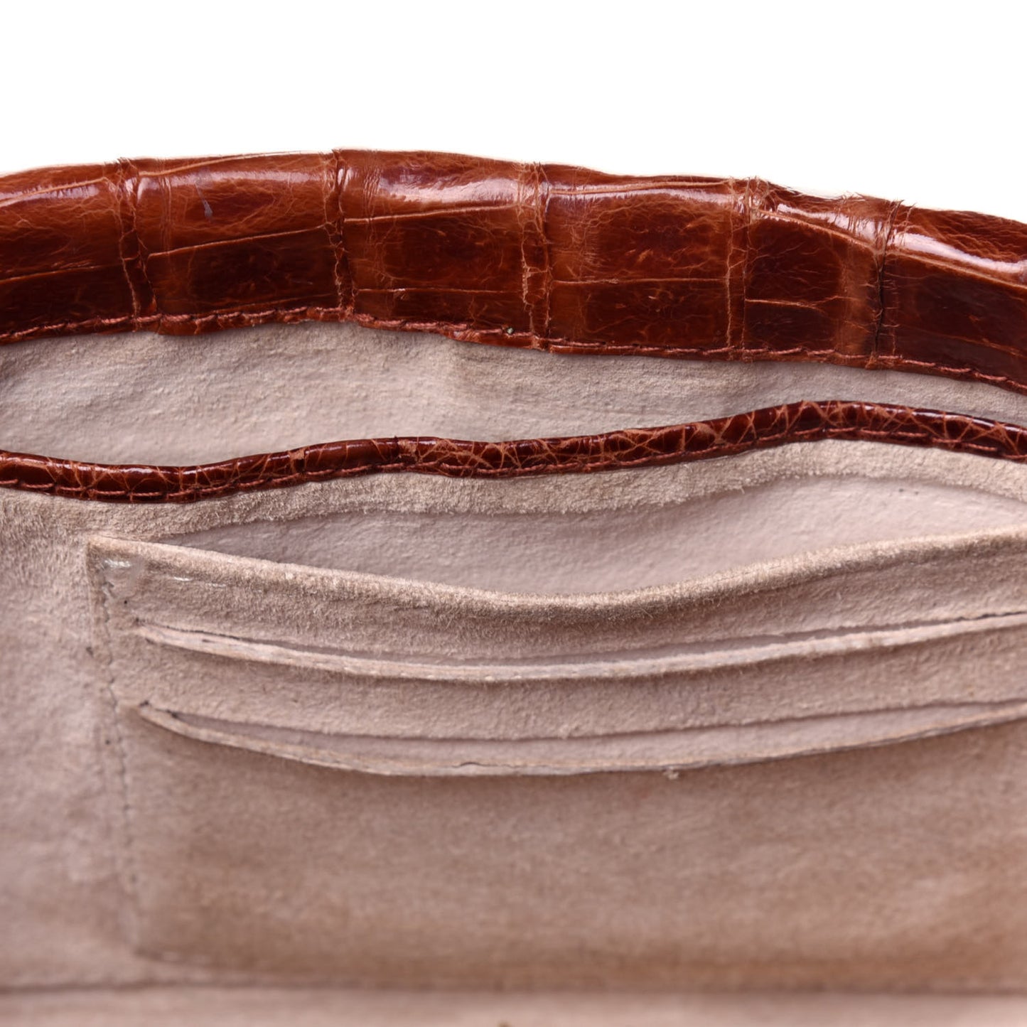 Crocodile Clutch Brown