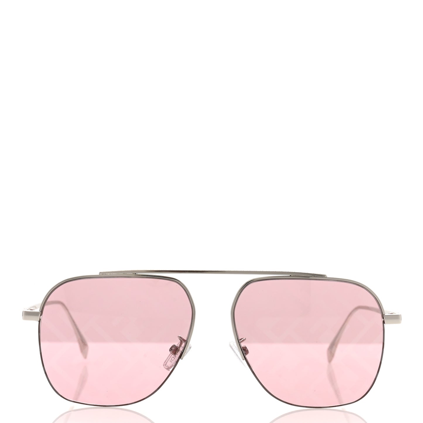 Metal Aviator Sunglasses FF40005U Silver Rose