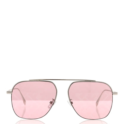 Fendi Metal Aviator Sunglasses FF40005U Silver Rose 2 of 6