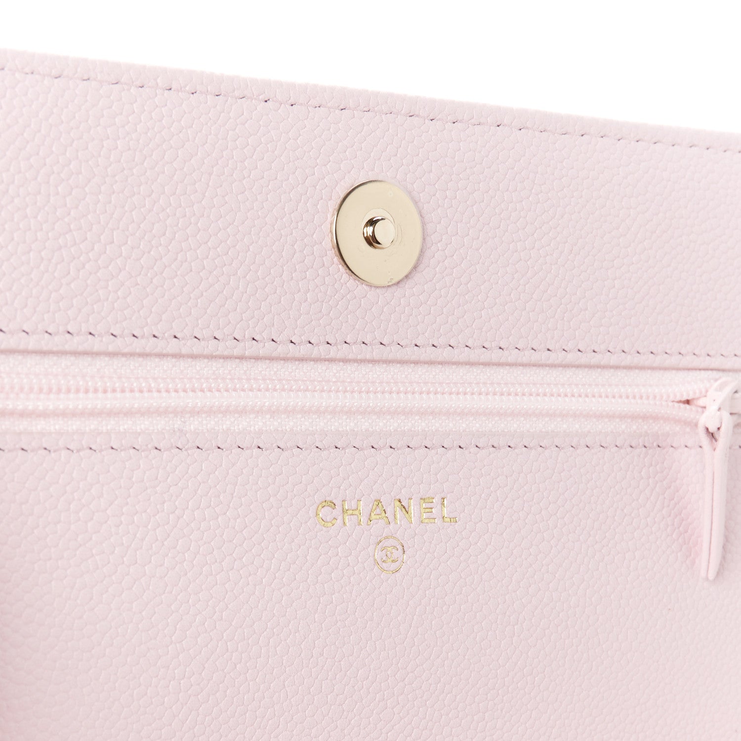 Chanel Caviar Quilted Tiny CC Wallet On Chain WOC Light Pink 6 of 11
