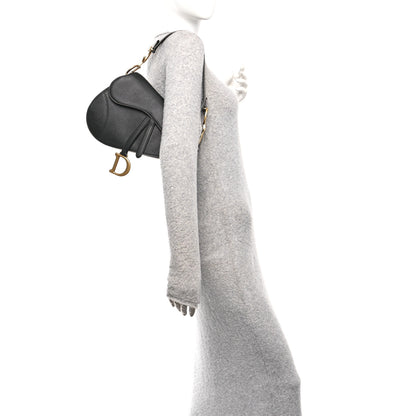 Christian Dior Grained Calfskin Saddle Bag Black 2 of 10
