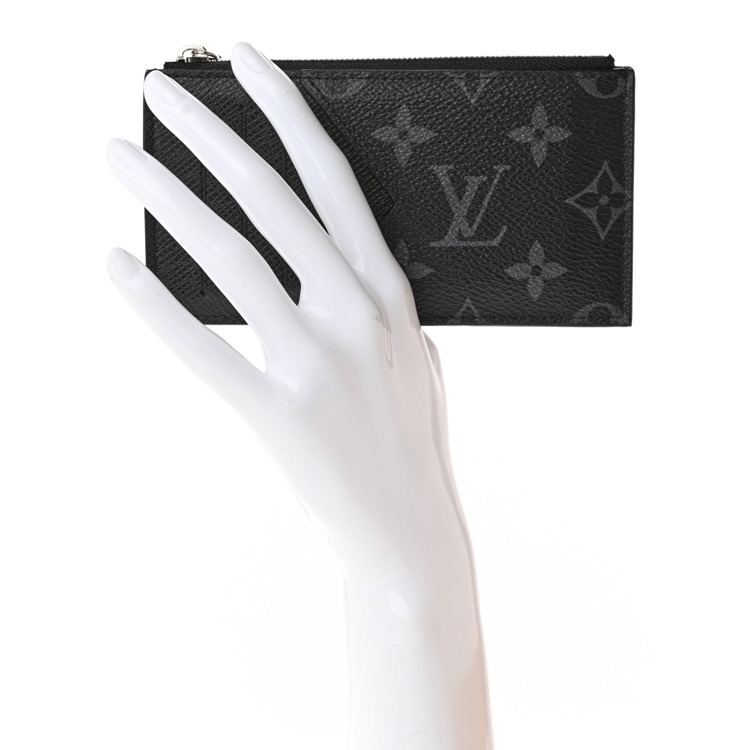 Louis Vuitton Monogram Eclipse Taiga Coin Card Holder 2 of 10