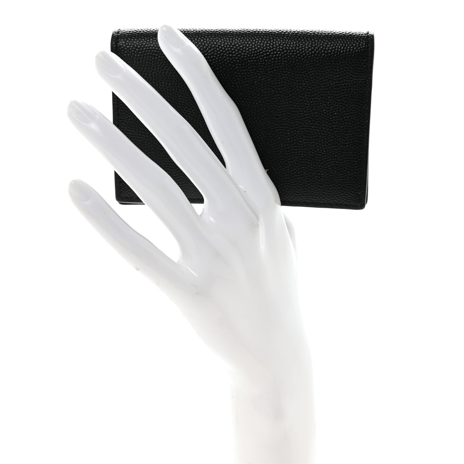 Saint Laurent Grain De Poudre Business Card Case Black 2 of 8