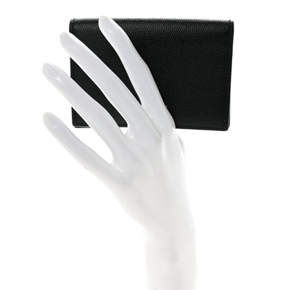 Saint Laurent Grain De Poudre Business Card Case Black 2 of 8