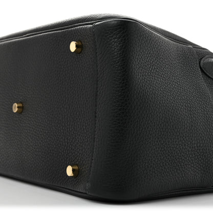 Hermes Taurillon Clemence Lindy 30 Black 10 of 14