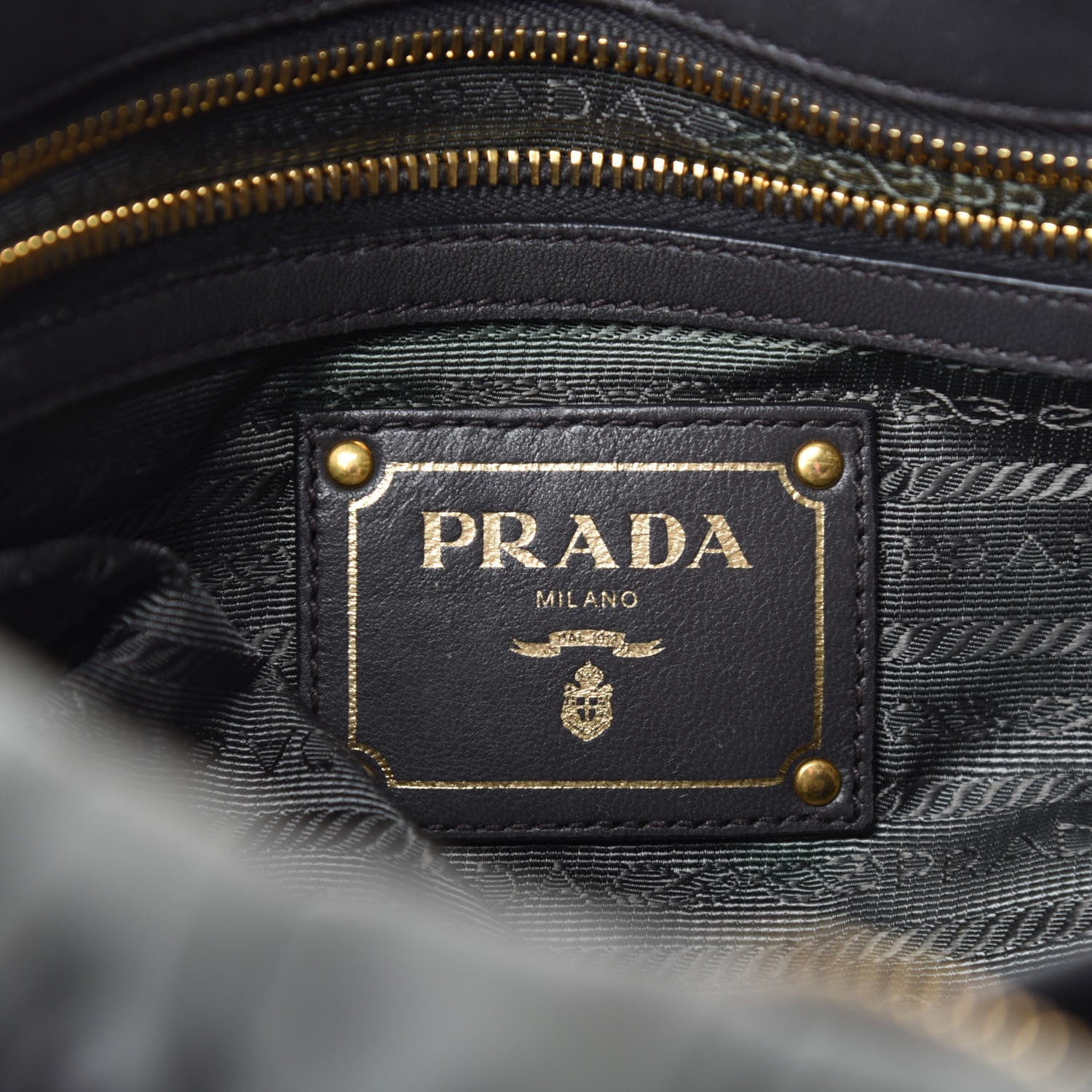 Prada Tessuto Nylon Gaufre Shopping Satchel Fumo 10 of 13
