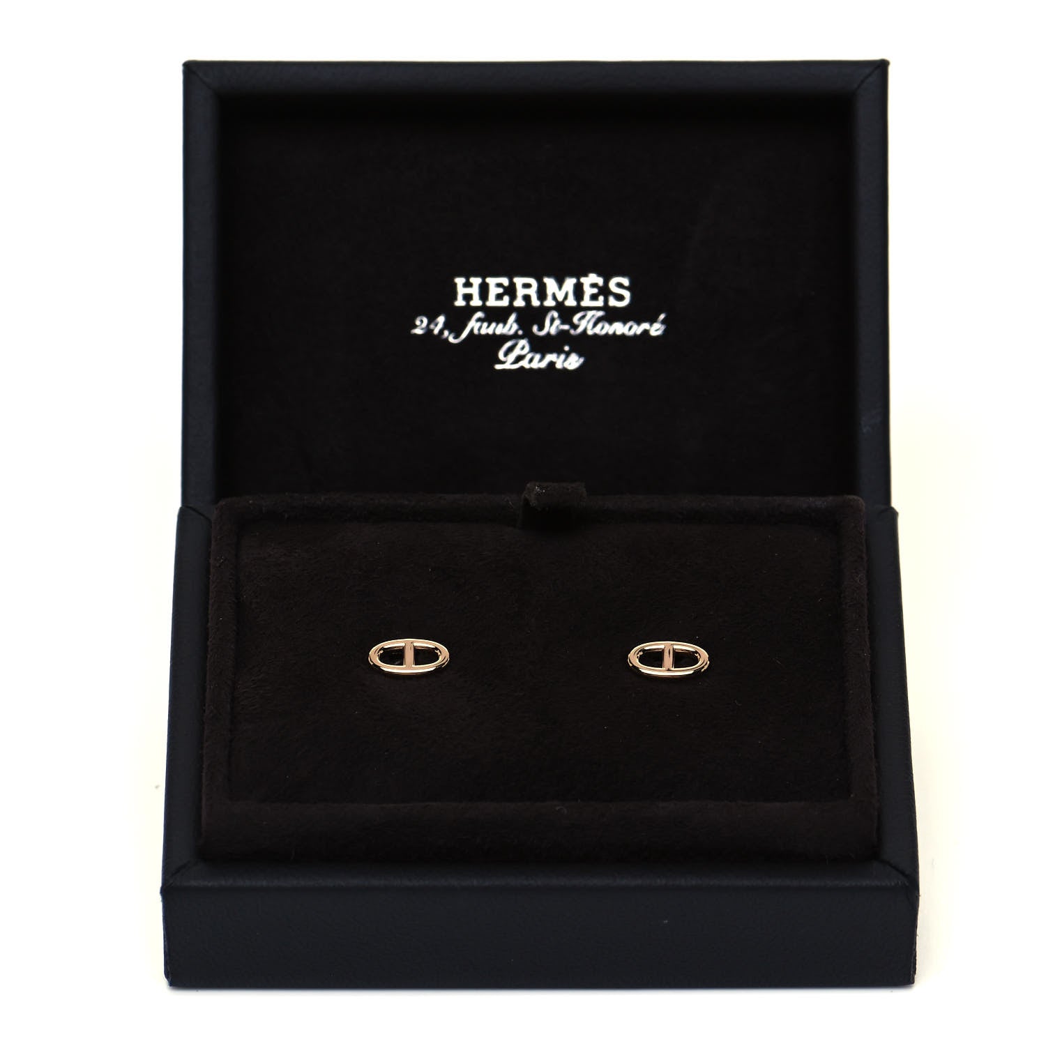 Hermes 18K Rose Gold TPM Farandole Stud Earrings 5 of 5