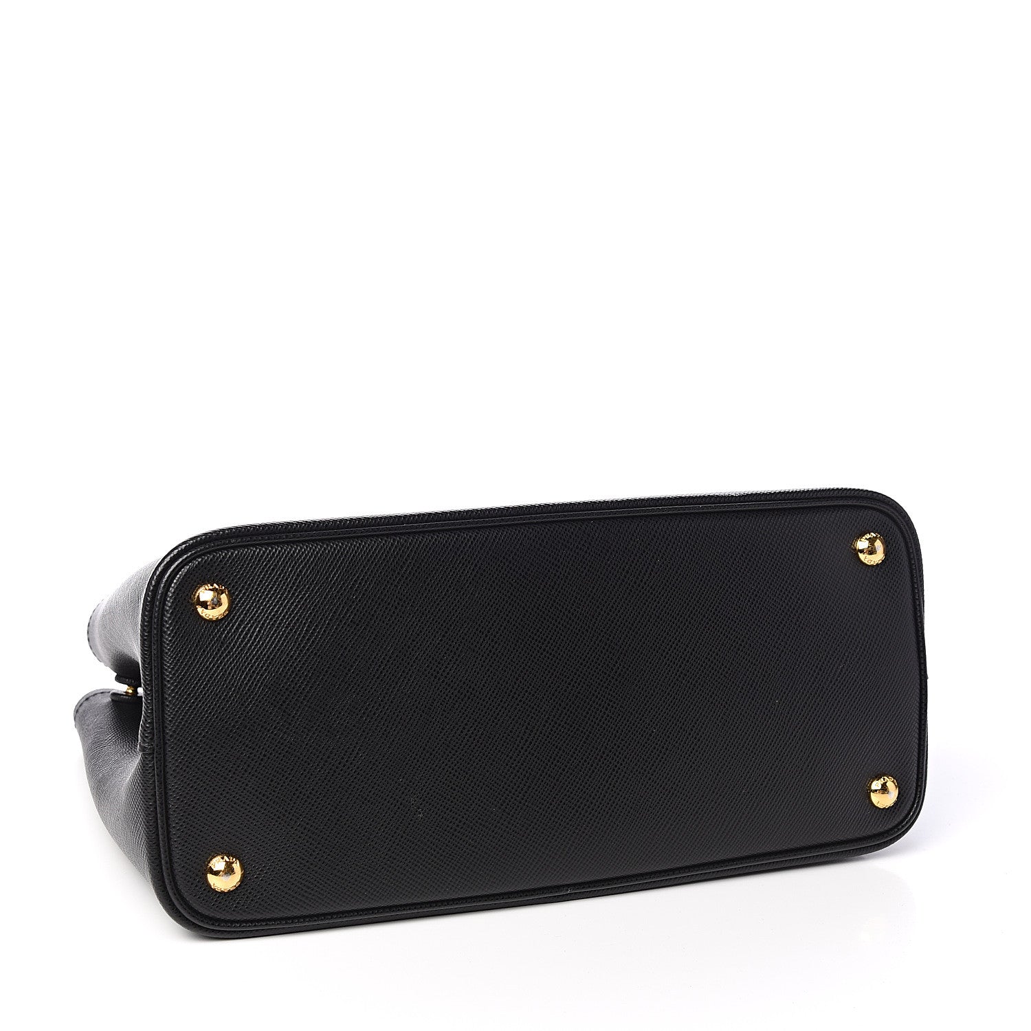Prada Saffiano Cuir Small Double Bag Black Fuoco 3 of 9