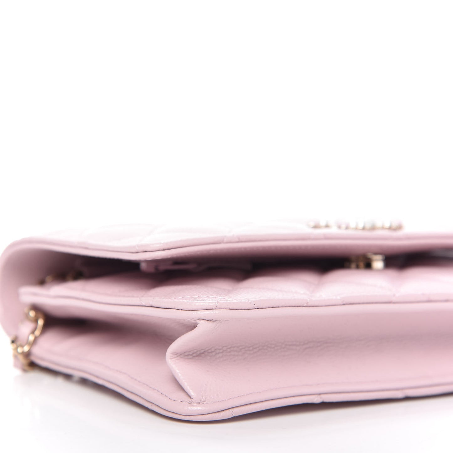 Caviar Quilted Coco Candy Wallet On Chain WOC Light Pink