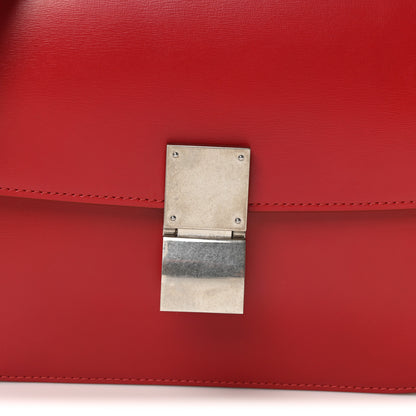 Celine Box Calfskin Medium Classic Box Flap Bag Red 8 of 10