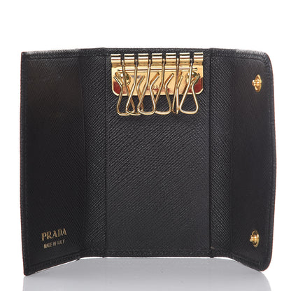 Prada Saffiano Metal 6 Key Holder Black 5 of 8