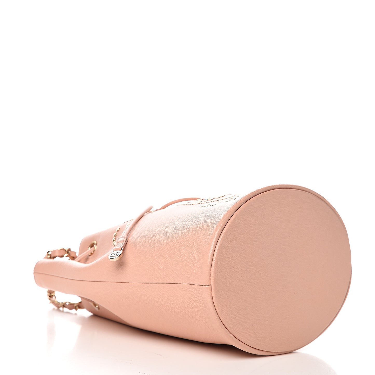Caviar Deauville Drawstring Bucket Bag Light Pink