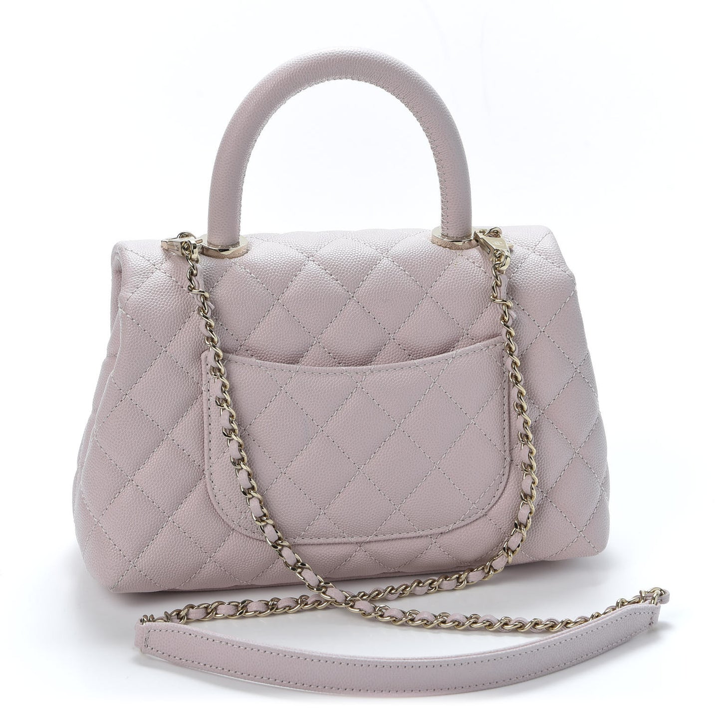 Caviar Quilted Mini Coco Handle Flap Lilas Lilac