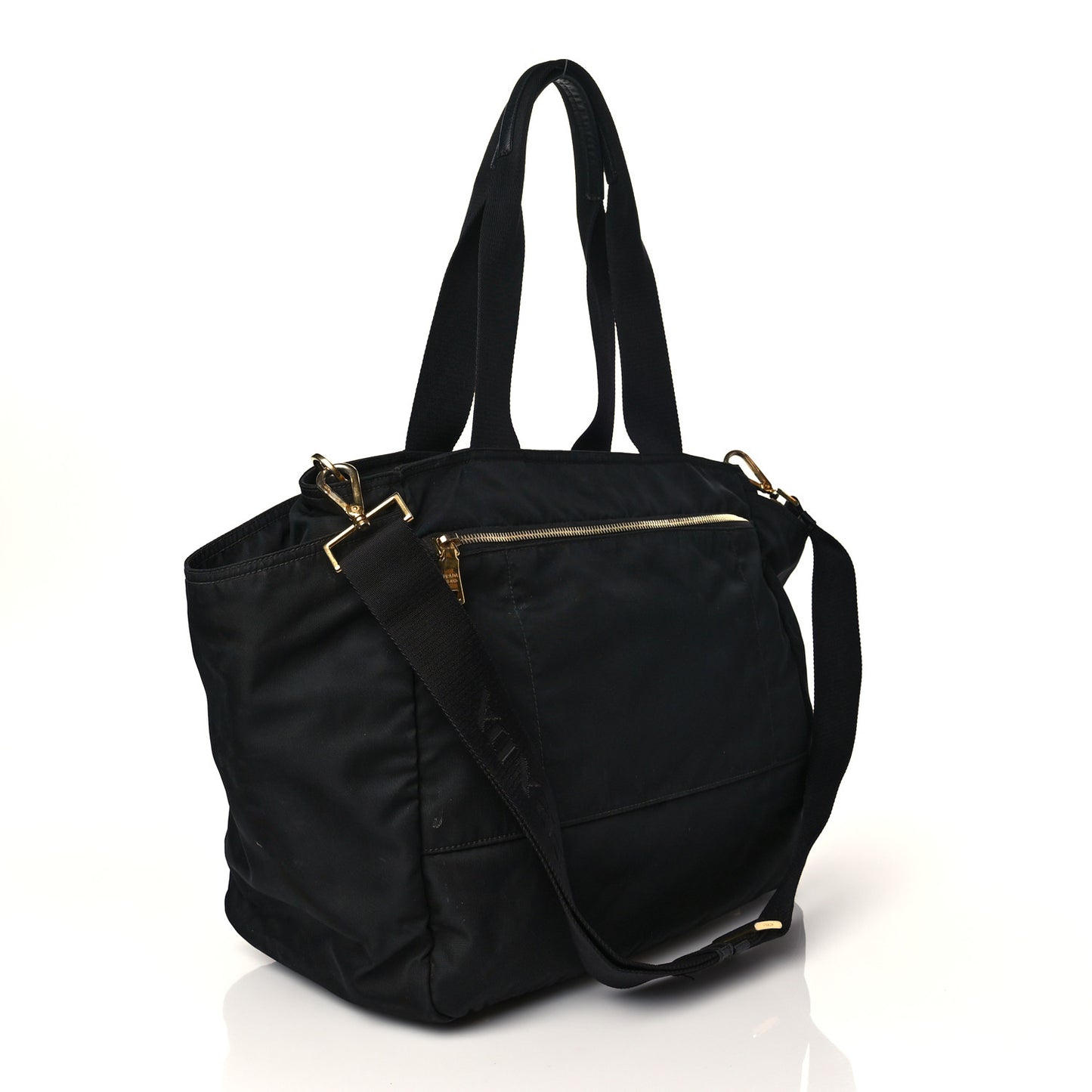 Tessuto Nylon Vela Diaper Bag Black