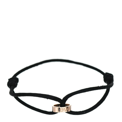 Cartier 18K Pink Gold Charity LOVE Adjustable Cord Bracelet Black 1 of 3