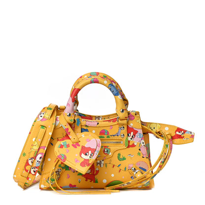 Balenciaga Calfskin Puppies and Friends Neo Classic Silver Hardware Mini City Puppies Yellow 1 of 13