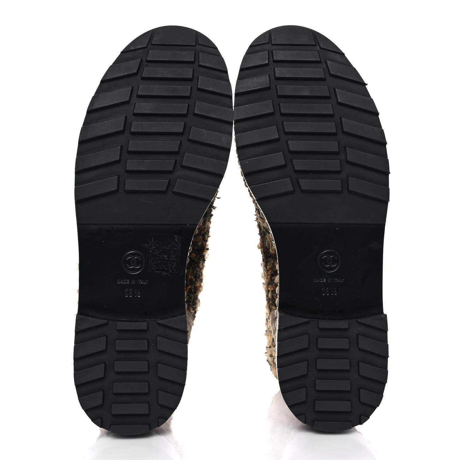 Chanel Tweed Suede Pearl Combat Short Boots 38.5 5 of 7