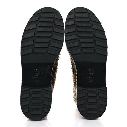 Chanel Tweed Suede Pearl Combat Short Boots 38.5 5 of 7