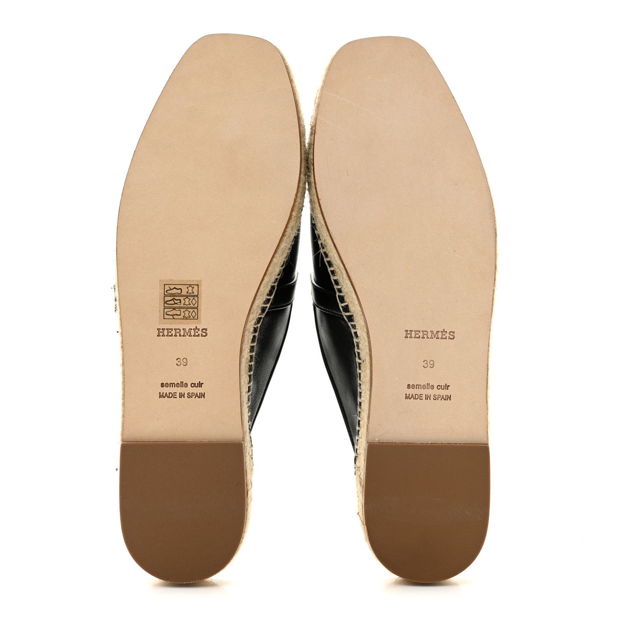 Hermes Goatskin Feria Espadrille 39 Black 6 of 10