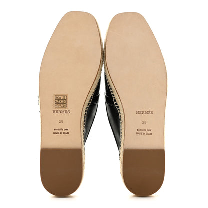 Hermes Goatskin Feria Espadrille 39 Black 6 of 10
