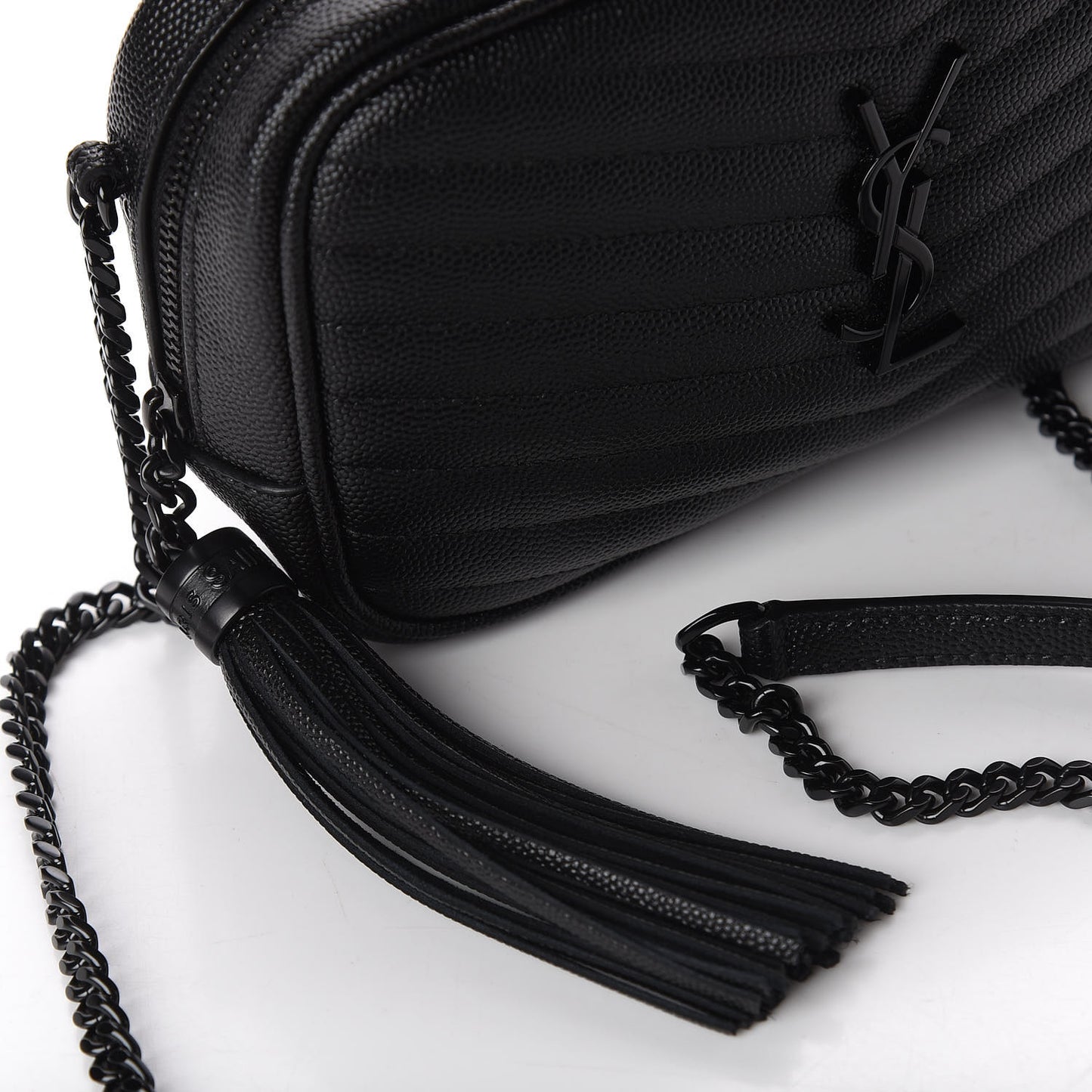 Grain De Poudre Matelasse Monogram Mini Lou Camera Bag Black