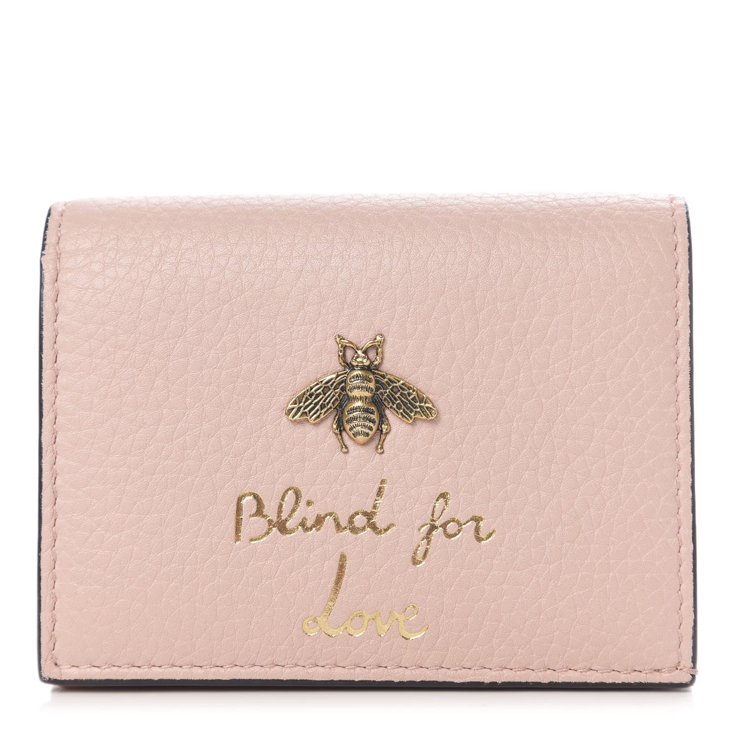 Gucci Cellarius Calfskin Blind for Love Animalier Card Case Perfect Pink 1 of 7