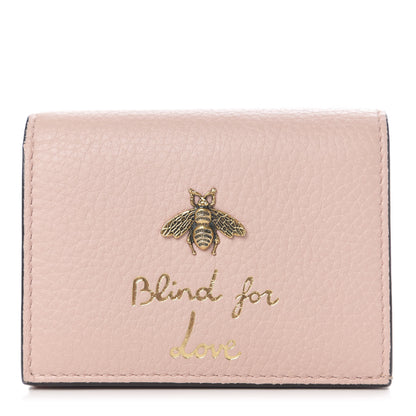 Gucci Cellarius Calfskin Blind for Love Animalier Card Case Perfect Pink 1 of 7