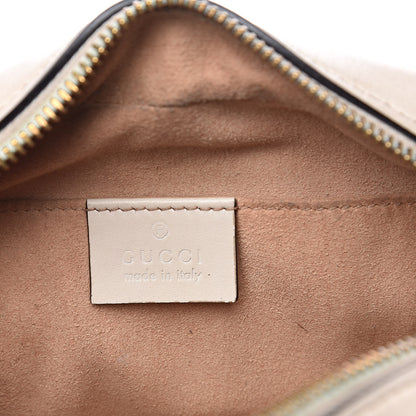 Gucci Calfskin Matelasse Mini GG Marmont Chain Shoulder Bag White 6 of 19