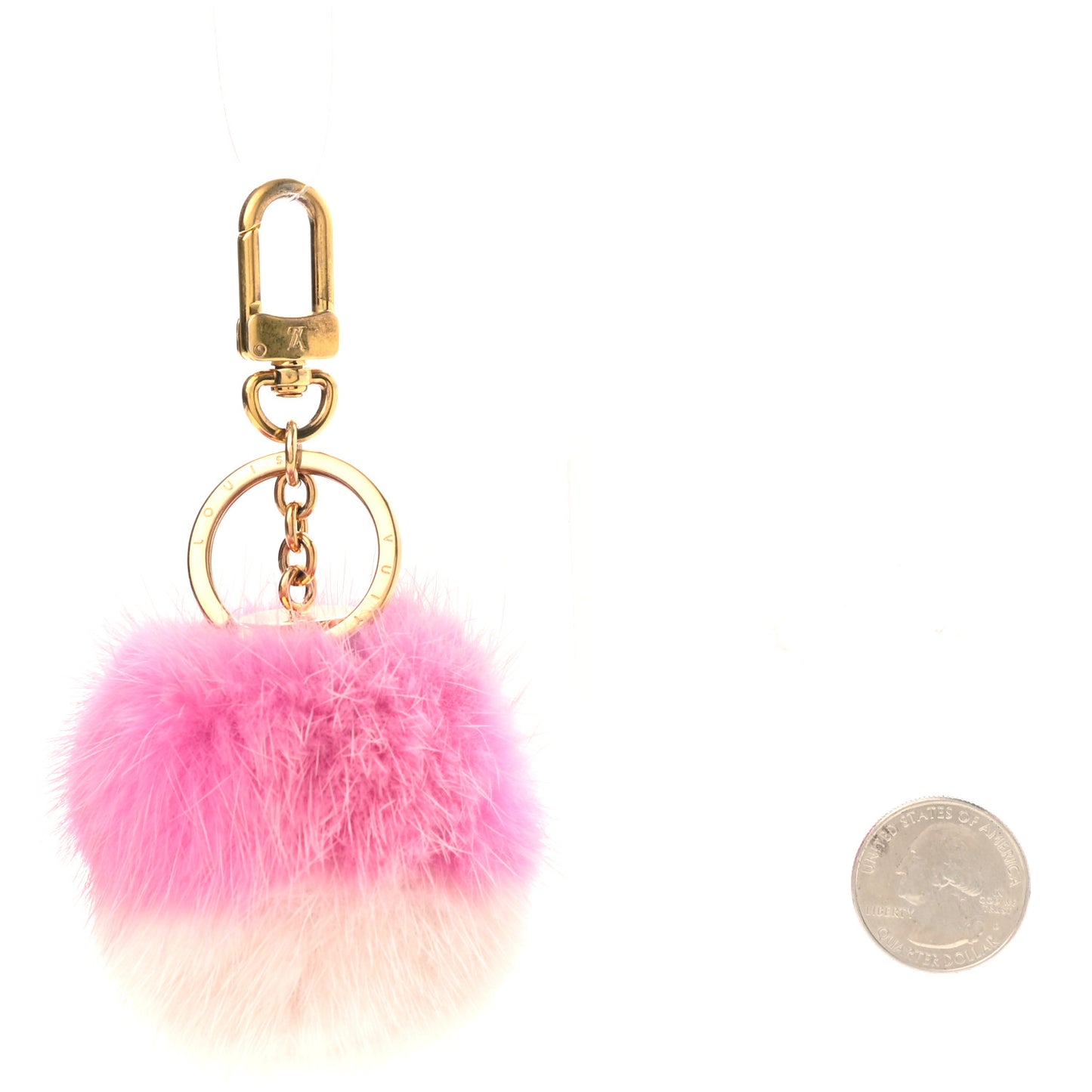 Mink Fluo Bubble Bag Charm Key Holder Pink