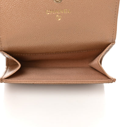 Chanel Caviar Quilted Multi Chain CC Flap Card Holder Beige 5 of 8